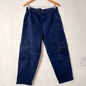 Universal Standard Karlee High Rise Cargo Jeans Dark Indigo